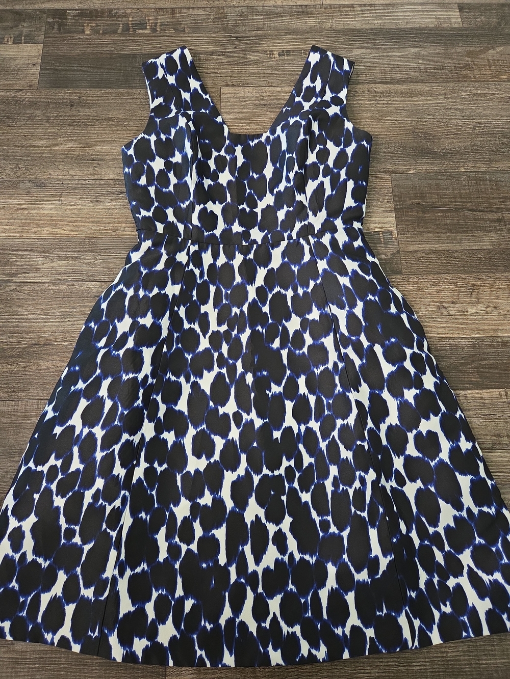 kate spadea Blue Spot-Print Sleeveless Dress
